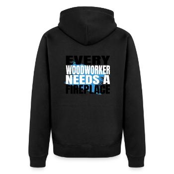 Humour Mason Construction Charpentier - Veste à capuche bio Premium Unisexe - noir - Dos - Nico (187cm)
