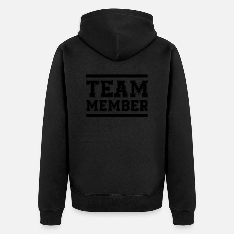 Membre de l’équipe 01 - Veste à capuche bio Premium Unisexe - noir