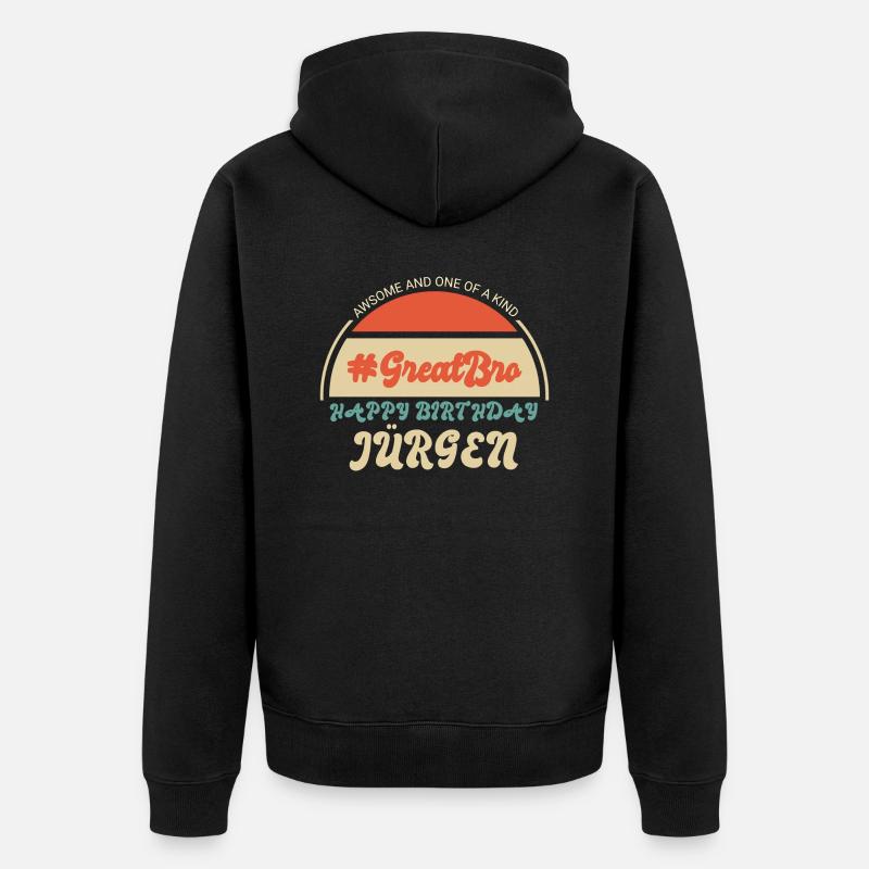 Frère Anniversaire Jürgen - Veste à capuche bio Premium Unisexe - noir