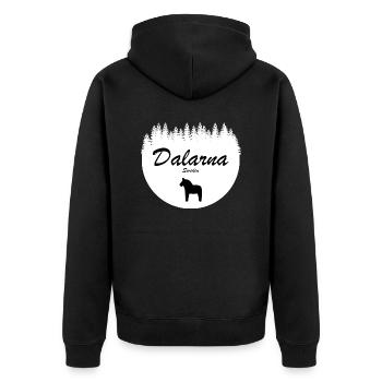 Dalécarlie Dala Cheval Suède Vacances Autocollant Nord - Veste à capuche bio Premium Unisexe - noir - Dos - Nico (187cm)