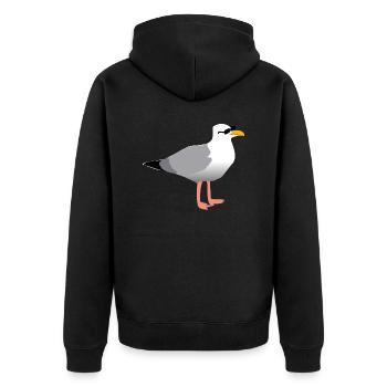 mouette fraîche - Veste à capuche bio Premium Unisexe - noir - Dos - Nico (187cm)