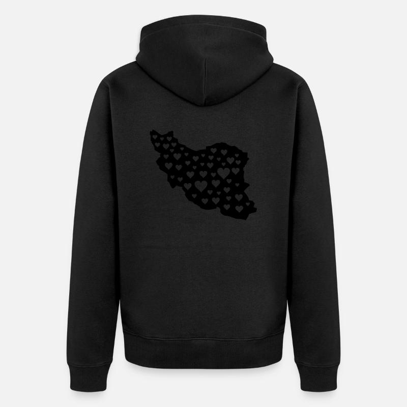 Iran Amour 01 - Veste à capuche bio Premium Unisexe - noir