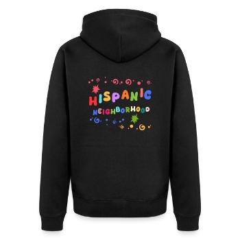 Quartier hispanique - Veste à capuche bio Premium Unisexe - noir - Dos - Nico (187cm)