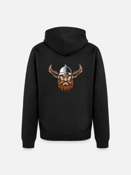Wikinger 1 - Unisex Premium Bio Zip Hoodie - Schwarz