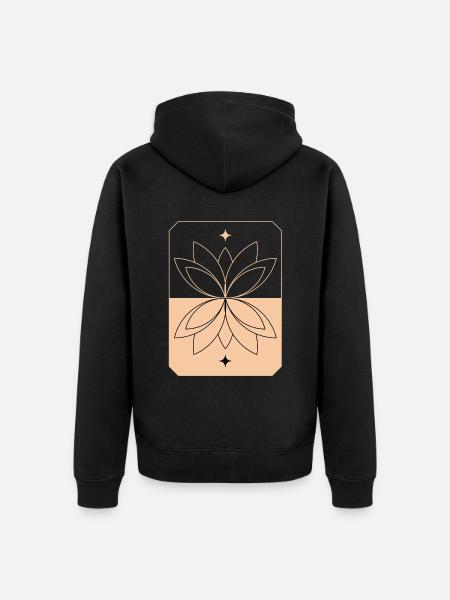 Lotus - Unisex Premium Bio Zip Hoodie - Schwarz