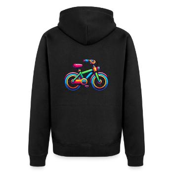 Bicyclette - Veste à capuche bio Premium Unisexe - noir - Dos - Nico (187cm)