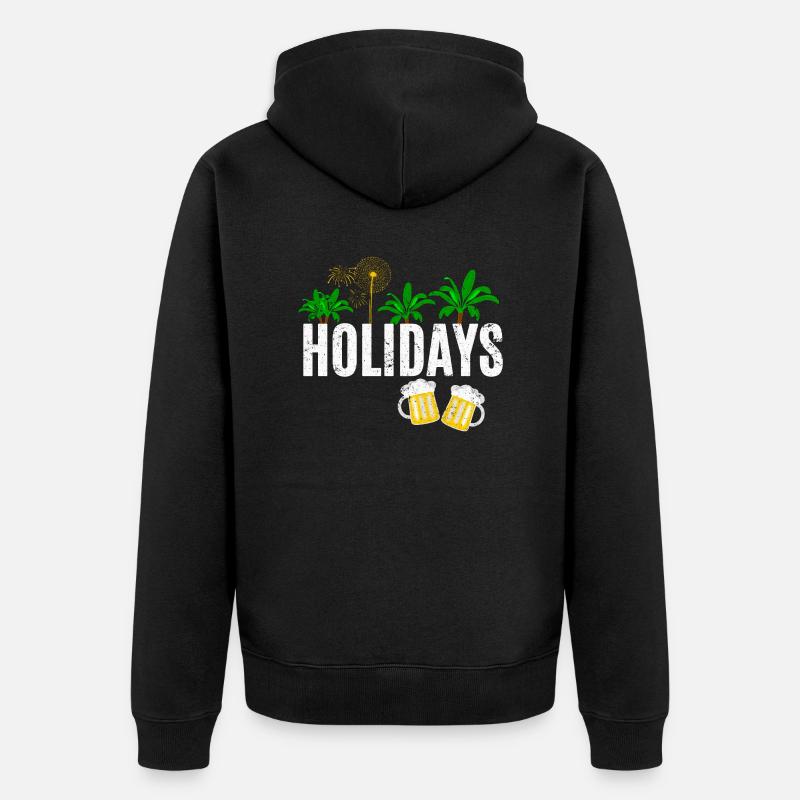 Vacances - Veste à capuche bio Premium Unisexe - noir