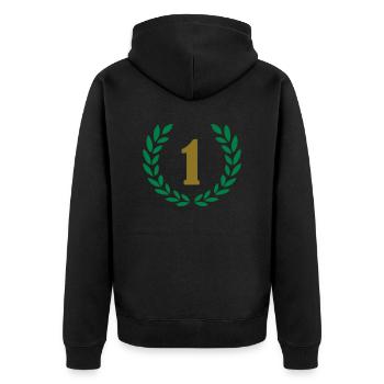 1 - Veste à capuche bio Premium Unisexe - noir - Dos - Nico (187cm)