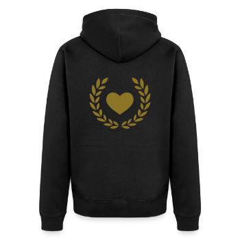 Heart - Veste à capuche bio Premium Unisexe - noir - Dos - Nico (187cm)