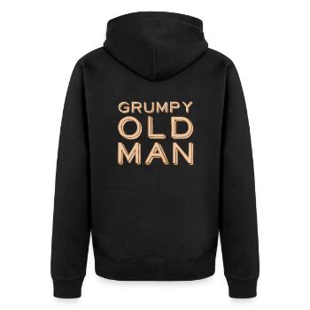 Vieil homme grincheux - Veste à capuche bio Premium Unisexe - noir - Dos - Nico (187cm)