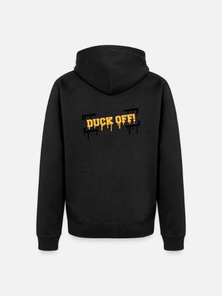Duck Off Graffiti - Unisex Premium Organic Zip Hoodie - black