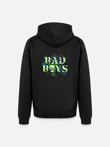 bad_boys_b_012014 - Unisex Premium Bio Zip Hoodie - Schwarz