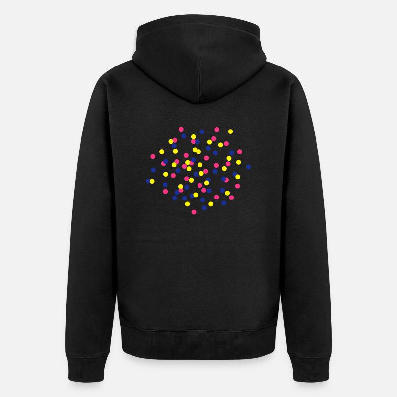 Konfetti - Unisex Premium Bio Zip Hoodie - Schwarz