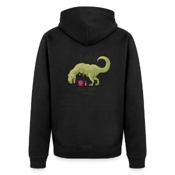T Rex ne peut pas se laver les mains! - Veste à capuche bio Premium Unisexe - noir - Dos - Nico (187cm)