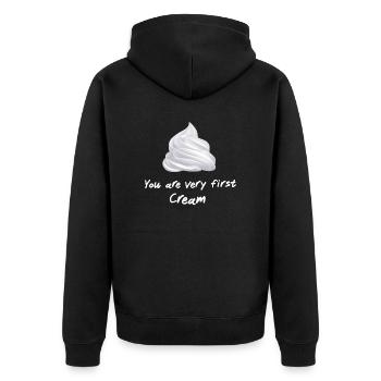 You are very first Cream - Veste à capuche bio Premium Unisexe - noir - Dos - Nico (187cm)