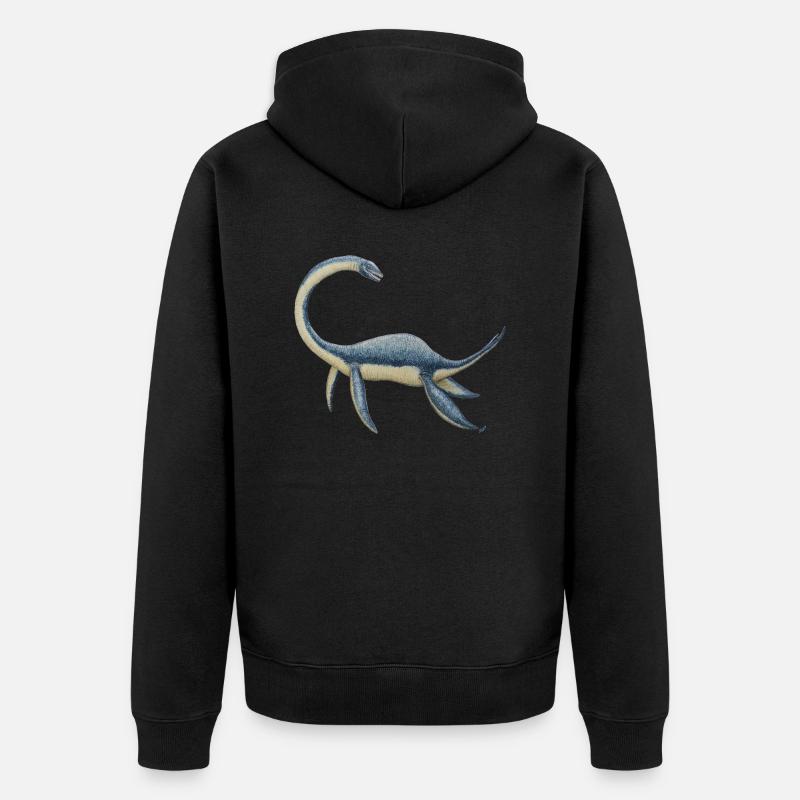 Dinosaure Plesiosaurus - Veste à capuche bio Premium Unisexe - noir