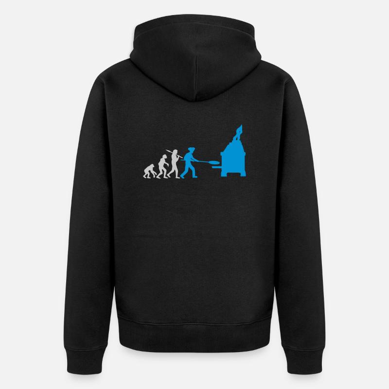 Évolution du boulanger de pizza - Veste à capuche bio Premium Unisexe - noir