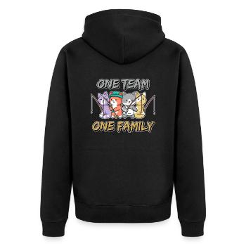 équipe famille chat pêche chien sport schildmaid - Veste à capuche bio Premium Unisexe - noir - Dos - Nico (187cm)
