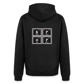 K-Pop | Tableau périodique des éléments - Veste à capuche bio Premium Unisexe - noir - Dos - Nico (187cm)