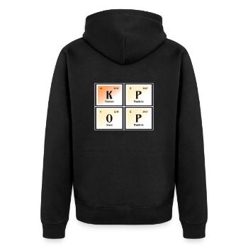 K-Pop | Tableau périodique des éléments - Veste à capuche bio Premium Unisexe - noir - Dos - Nico (187cm)