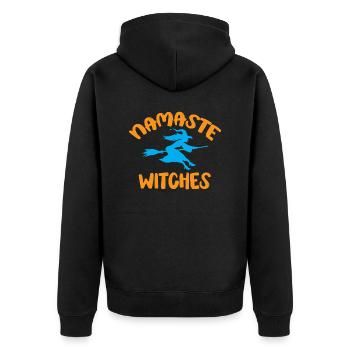 Namaste Witches - halloween - Veste à capuche bio Premium Unisexe - noir - Dos - Nico (187cm)