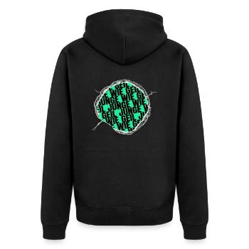 geek humor zitat spaß geburtstagsgeschenkidee - Unisex Premium Bio Zip Hoodie - Schwarz - Hinten - Nico (187cm)