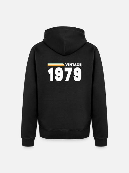 Millésime 1979 - Veste à capuche bio Premium Unisexe - noir
