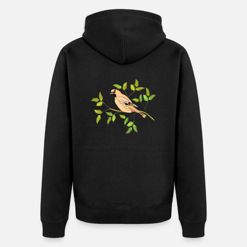 Vogel - Unisex Premium Bio Zip Hoodie - Schwarz