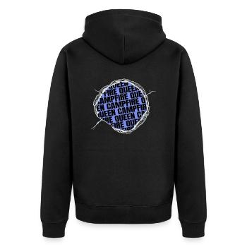 camping out hiking gift idea happy rv - Unisex Premium Bio Zip Hoodie - Schwarz - Hinten - Nico (187cm)