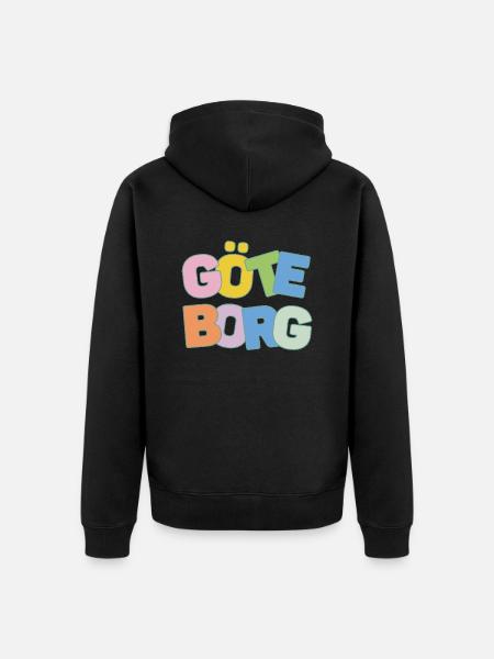 Göteborg - Unisex Premium Bio Zip Hoodie - Schwarz