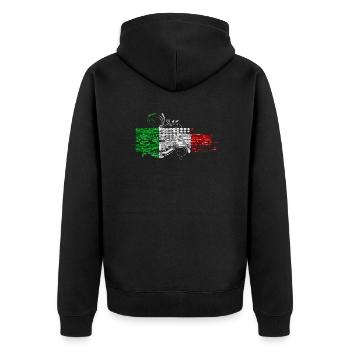 Italien Italienisch Rom Europa Italien Italien Mailand - Unisex Premium Bio Zip Hoodie - Schwarz - Hinten - Nico (187cm)