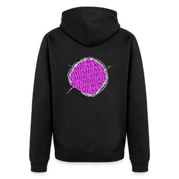 drôle disant drôle cool chien ami humour - Veste à capuche bio Premium Unisexe - noir - Dos - Nico (187cm)