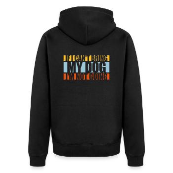 Citation Apportez mon chien - Veste à capuche bio Premium Unisexe - noir - Dos - Nico (187cm)