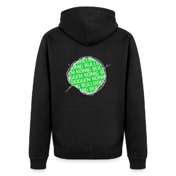schäferhund doggie pudel bluthund pfote - Unisex Premium Bio Zip Hoodie - Schwarz - Hinten - Nico (187cm)