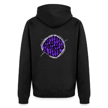 love birthday turtle lover funny animal protection - Unisex Premium Bio Zip Hoodie - Schwarz - Hinten - Nico (187cm)