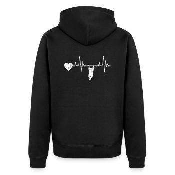 Fitness Athletes Fitness Sports Bodybuilding Sports - Unisex Premium Organic Zip Hoodie - black - Back - Nico (187cm)