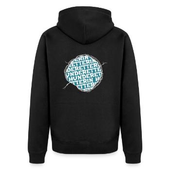 gerechtigkeit tierrechte freunde chihuahua pudel - Unisex Premium Bio Zip Hoodie - Schwarz - Hinten - Nico (187cm)