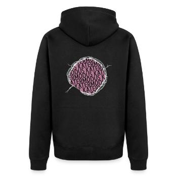 geschenk cool säugetier witzig katze weihnachten - Unisex Premium Bio Zip Hoodie - Schwarz - Hinten - Nico (187cm)