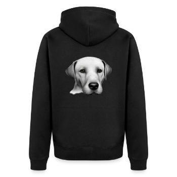 Labrador propriétaire chiot Labrador Retriever - Veste à capuche bio Premium Unisexe - noir - Dos - Nico (187cm)