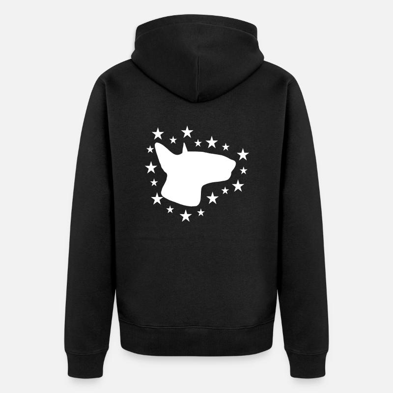 Bullterrier - Unisex Premium Bio Zip Hoodie - Schwarz