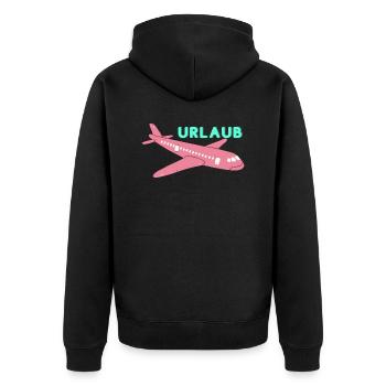Vacances - Veste à capuche bio Premium Unisexe - noir - Dos - Nico (187cm)