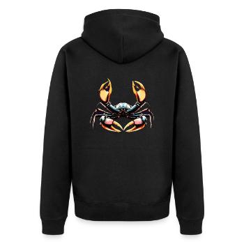 HUMMER - Unisex Premium Bio Zip Hoodie - Schwarz - Hinten - Nico (187cm)
