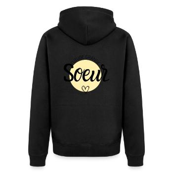 Future grande sœur - Veste à capuche bio Premium Unisexe - noir - Dos - Nico (187cm)