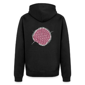 geburtstag tier cool humor witzig terrier - Unisex Premium Bio Zip Hoodie - Schwarz - Hinten - Nico (187cm)