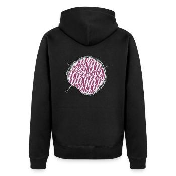 spruch cool dogge hundehalter hunderasse - Unisex Premium Bio Zip Hoodie - Schwarz - Hinten - Nico (187cm)
