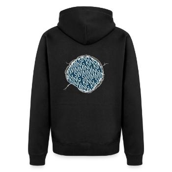 Sports Drôles T-shirts de natation Piscine - Veste à capuche bio Premium Unisexe - noir - Dos - Nico (187cm)