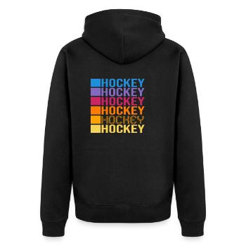 Hockey sur gazon Hockey Club de hockey « Hockey-color » - Veste à capuche bio Premium Unisexe - noir - Dos - Nico (187cm)