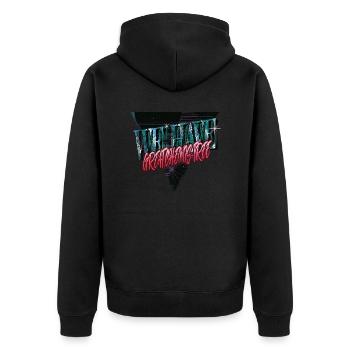 funny gym beard gang sayings jokes animal beard - Unisex Premium Bio Zip Hoodie - Schwarz - Hinten - Nico (187cm)