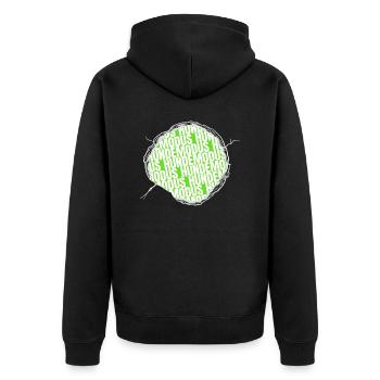 Bday Favorite Dog Chihuahua Paw Poodle Saying - Unisex Premium Organic Zip Hoodie - black - Back - Nico (187cm)