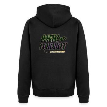 statement christmas pajama this awesome geek gift - Unisex Premium Bio Zip Hoodie - Schwarz - Hinten - Nico (187cm)